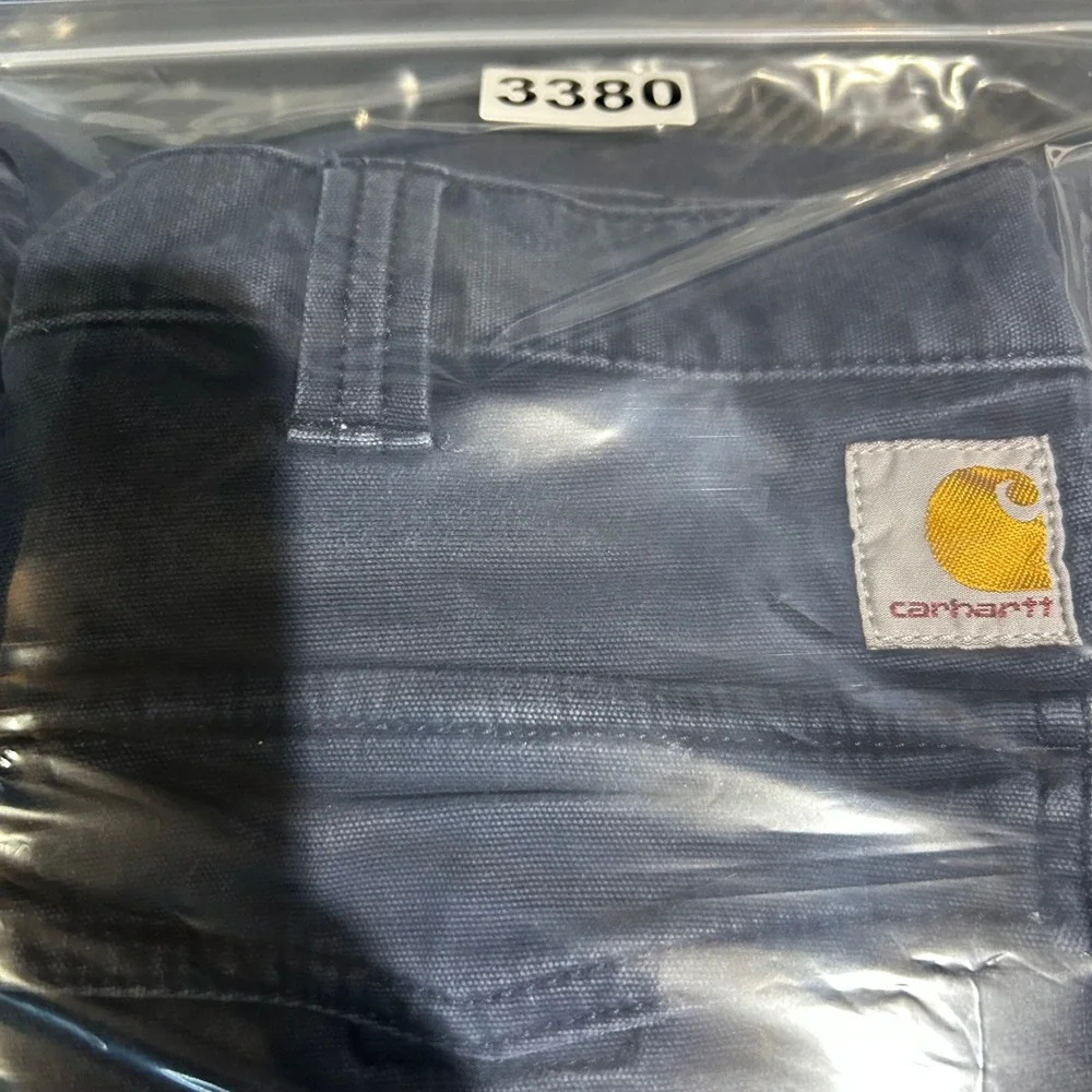 Carhartt Cargo Work Pants Mens 36x32 Blue Rugged Flex Relaxed Fit Canvas Utility